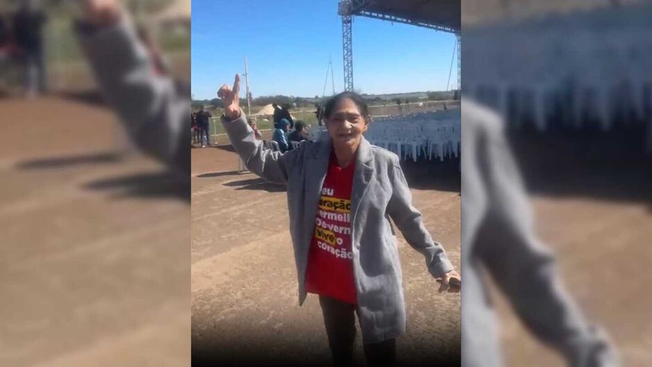 Corredora emocionada para ver Lula 
