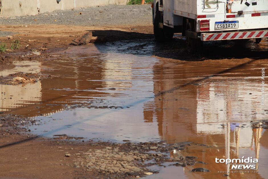 O problema piora sempre que chove em Campo Grande