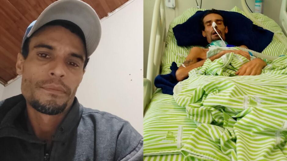 O jovem Valmir Rodrigo da Silva, de 37 anos, est&aacute; internado h&aacute; 2 meses