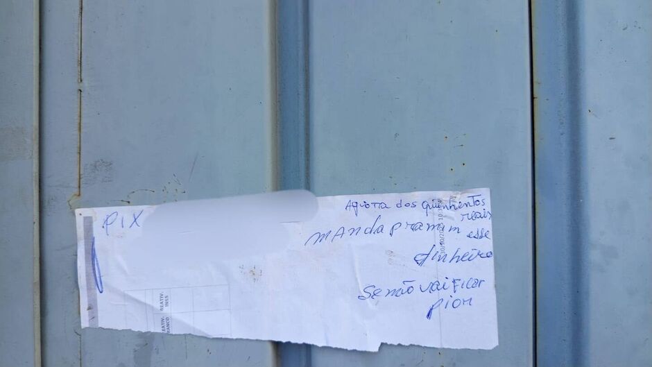 Bilhete foi pregado no port&atilde;o de uma resid&ecirc;ncia em Campo Grande
