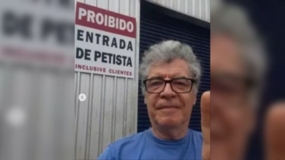 Paulo teria feito o ''L'' de Lula na imagem