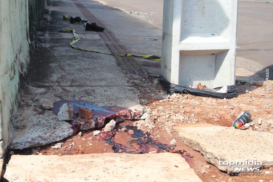 O local ficou cheio de sangue