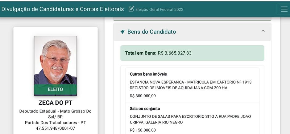 Petista tem discurso de ''divis&atilde;o de bens''