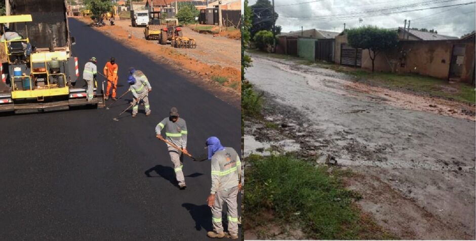 An&uacute;ncio contrasta com obras paradas  