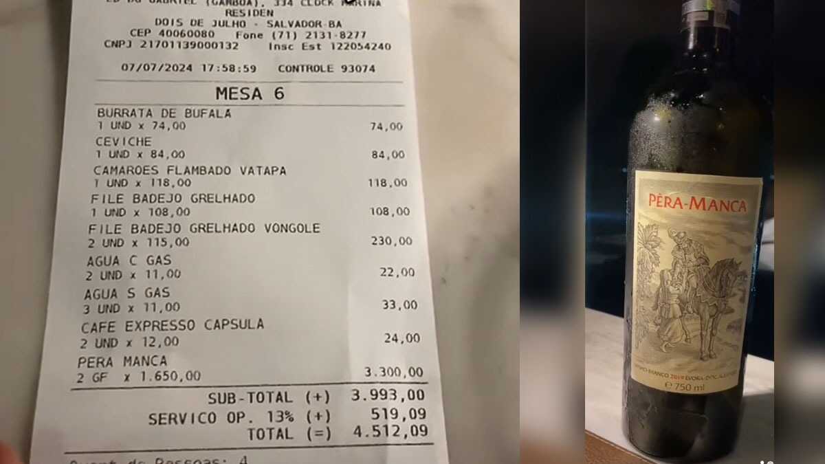 Amigos se confundem em restaurante e pedem vinho de R$ 1.650 em Salvador ( vídeo) - Portal TOP Mídia News
