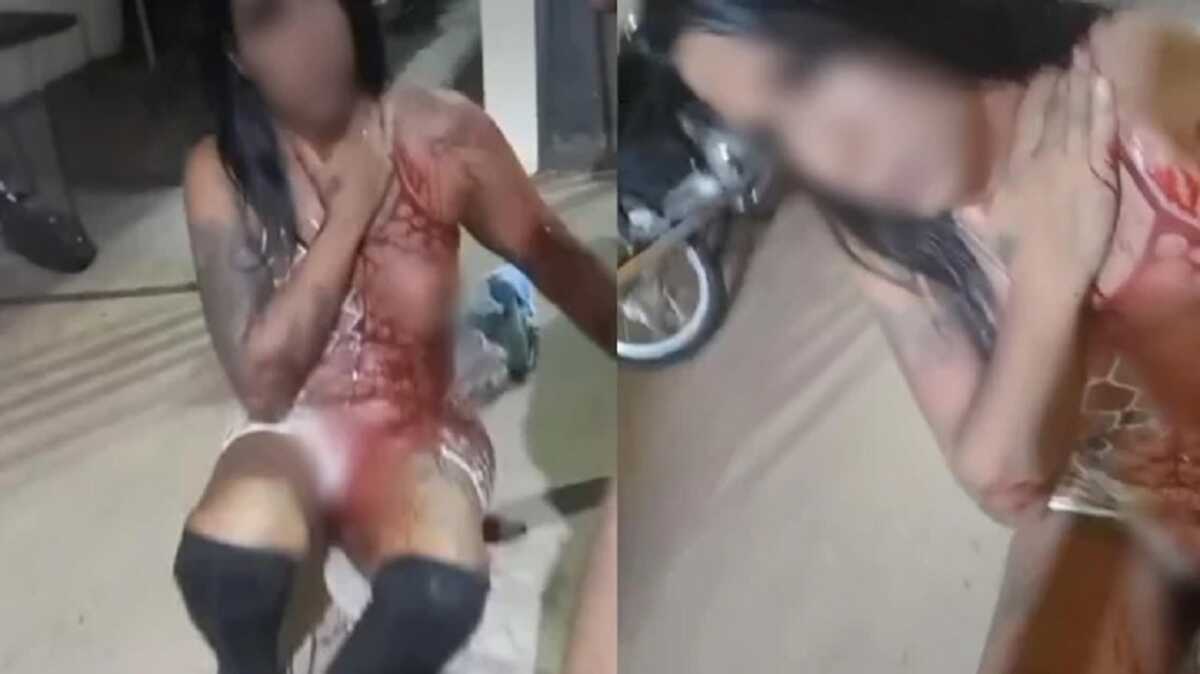 Vídeo mostra desespero de travesti esfaqueada em Anastácio
