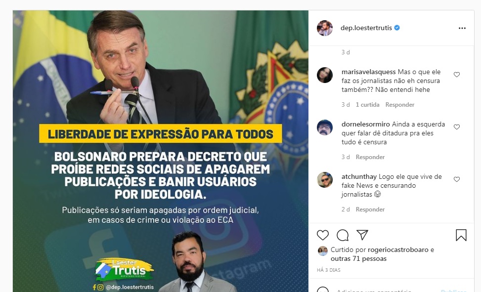 Bolsonaro Quer Impedir Redes Sociais De Apagar Fake News Veja Opinião De Especialistas Em Ms 2840