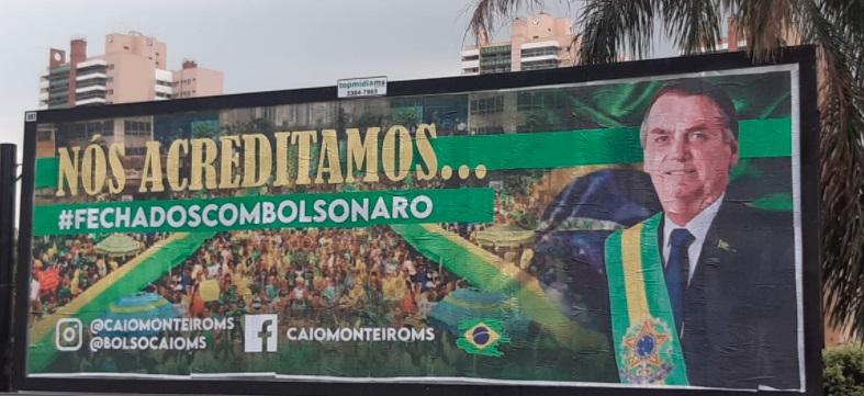 Caio bancou outdoor a favor de Bolsonaro 