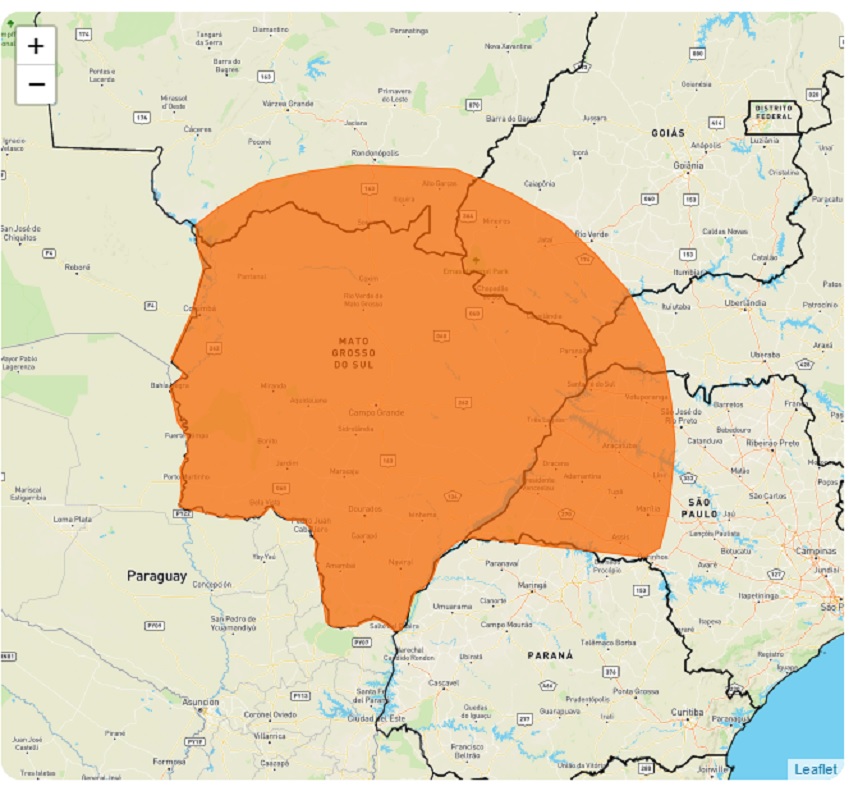 Alerta de tempestade em MS
