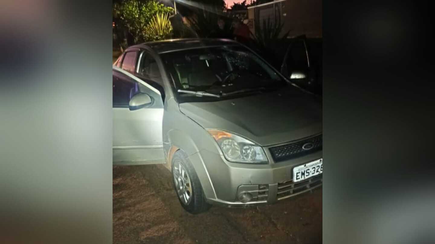 Veículo levado pelos bandidos