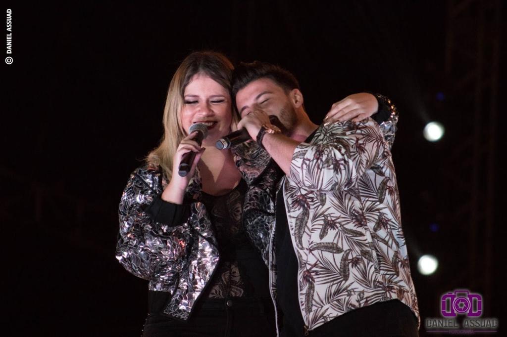 Gabriel e Marília abrindo a Festa do Peão de Americana, em 2019