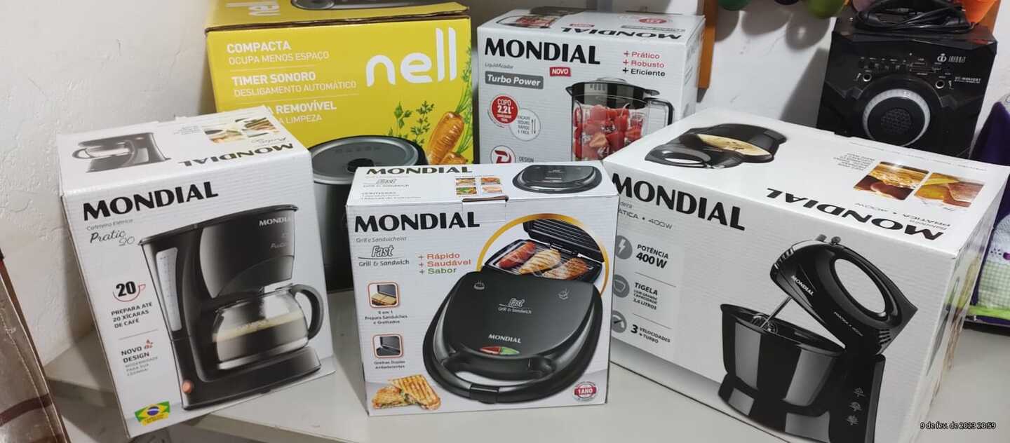 kit de eletrodoméstico de cozinha que será sorteado para rifa