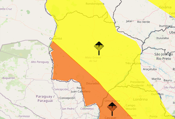 Alerta também atinge Campo Grande