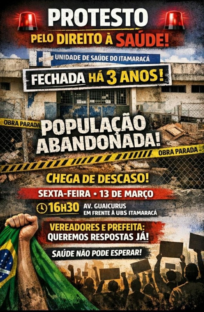 Obra está parada há três anos, dizem moradores