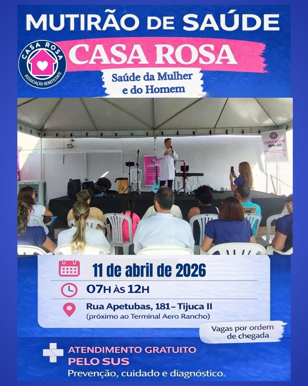 O atendimento será realizado de forma gratuita