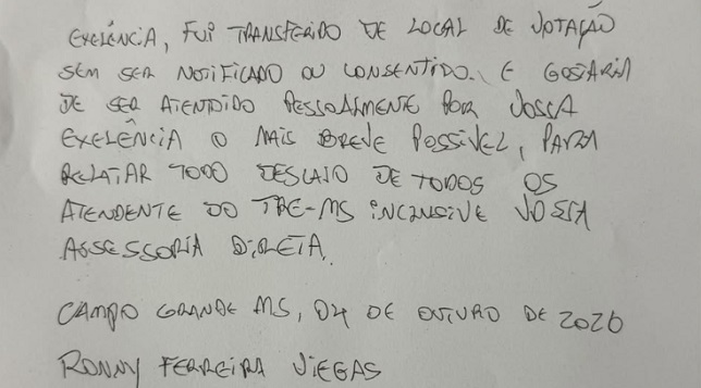Se&ccedil;&atilde;o foi alterada e pegou eleitor de surpresa